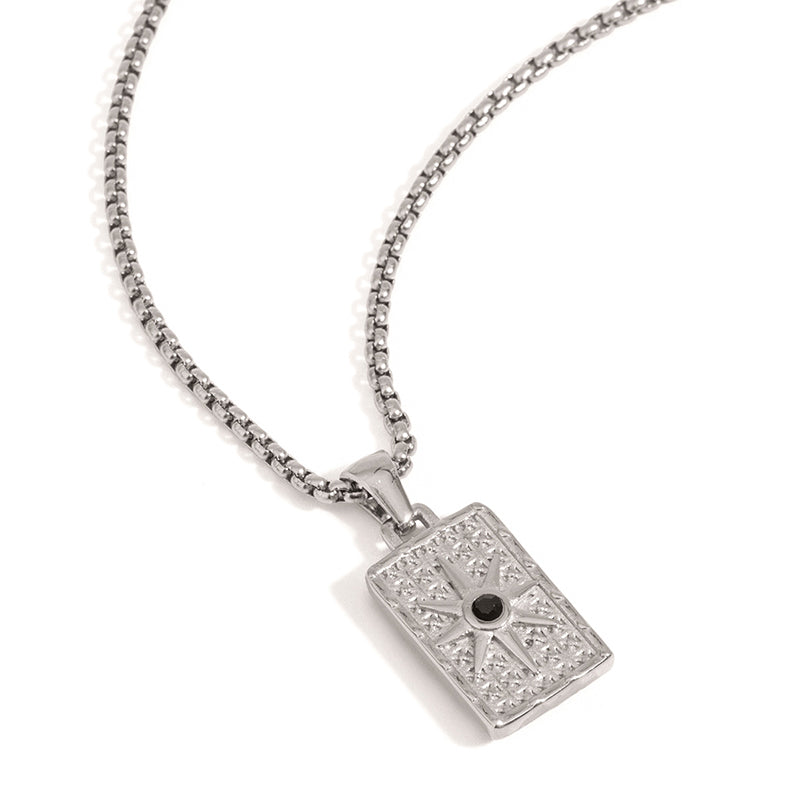 Onyx Necklace Silver