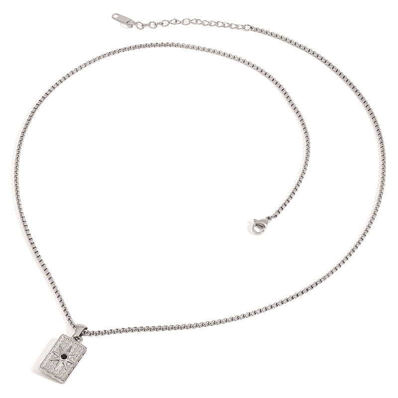 Onyx Necklace Silver