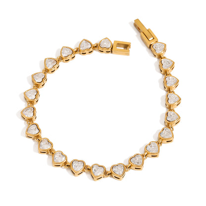 Eterna Heart Tennis Bracelet