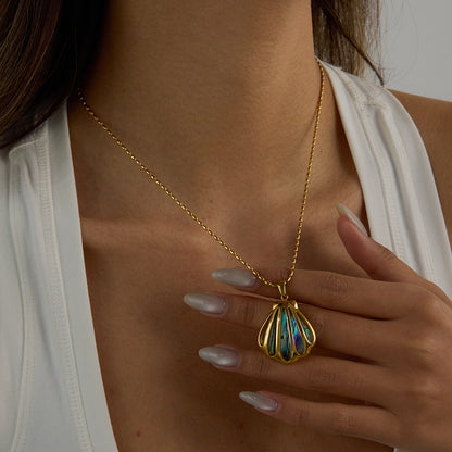 Aqua Shell Necklace