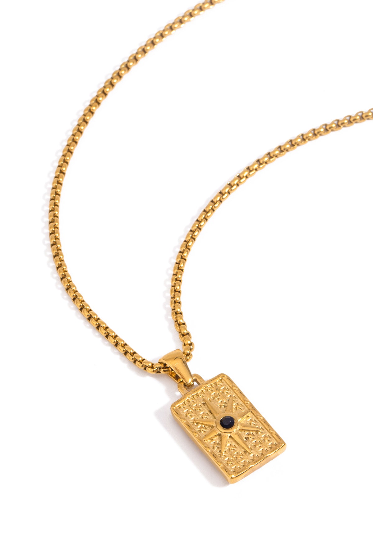 Onyx Necklace Gold