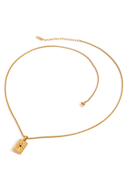 Onyx Necklace Gold