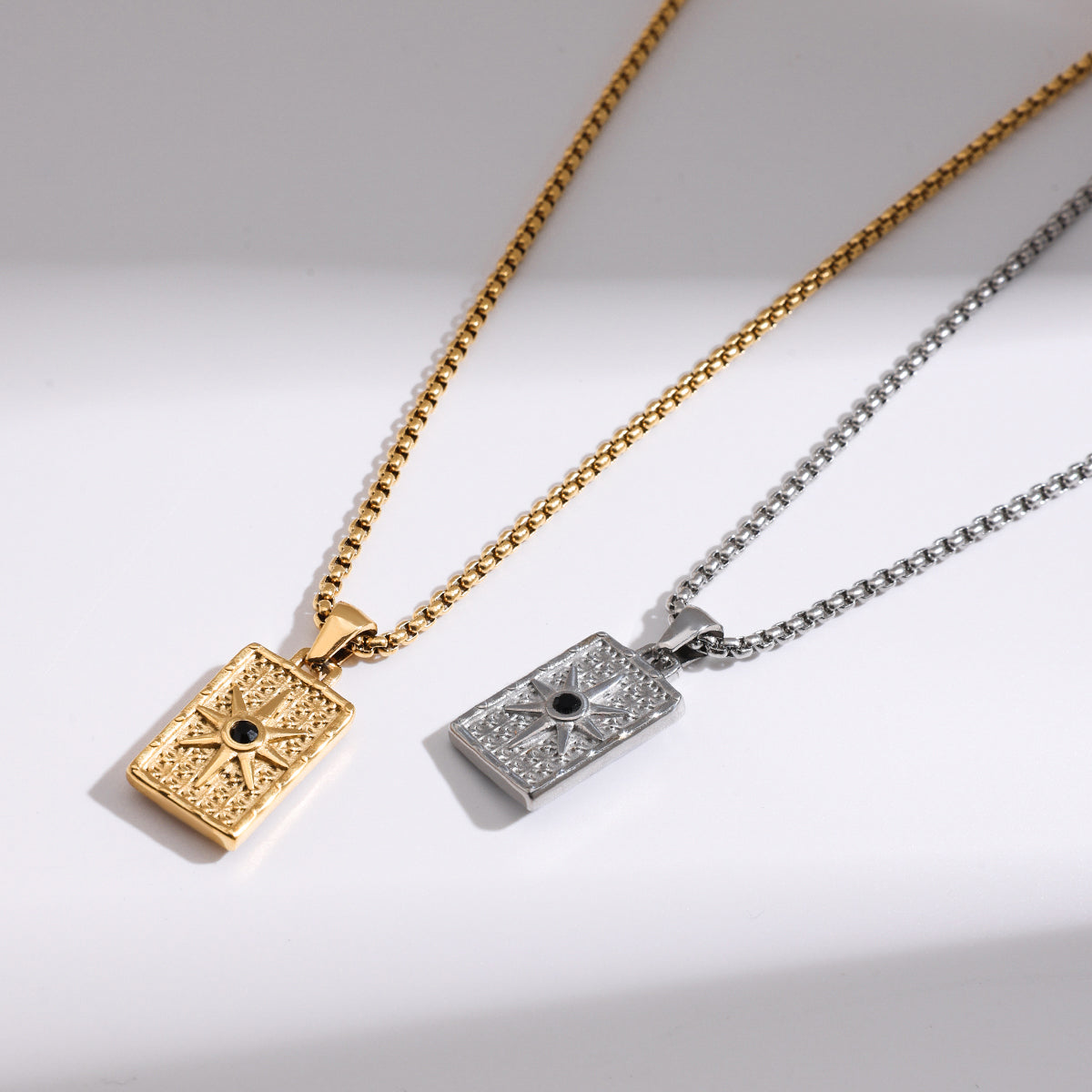 Onyx Necklace Gold