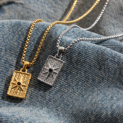 Onyx Necklace Gold