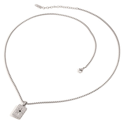 Onyx Necklace Silver
