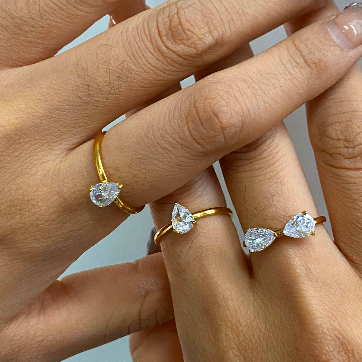 Fleur Rings (Set of 3)