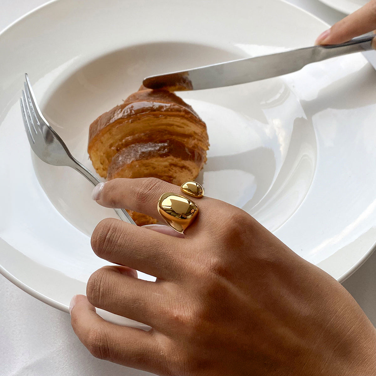 Pebble ring - Gold