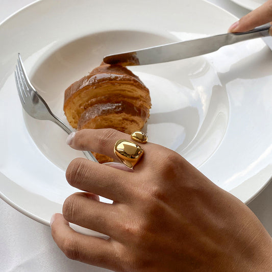 Pebble ring - Gold
