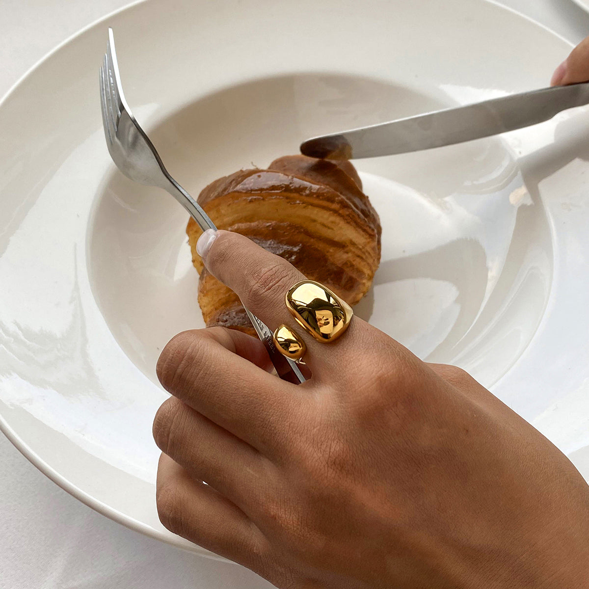 Pebble ring - Gold