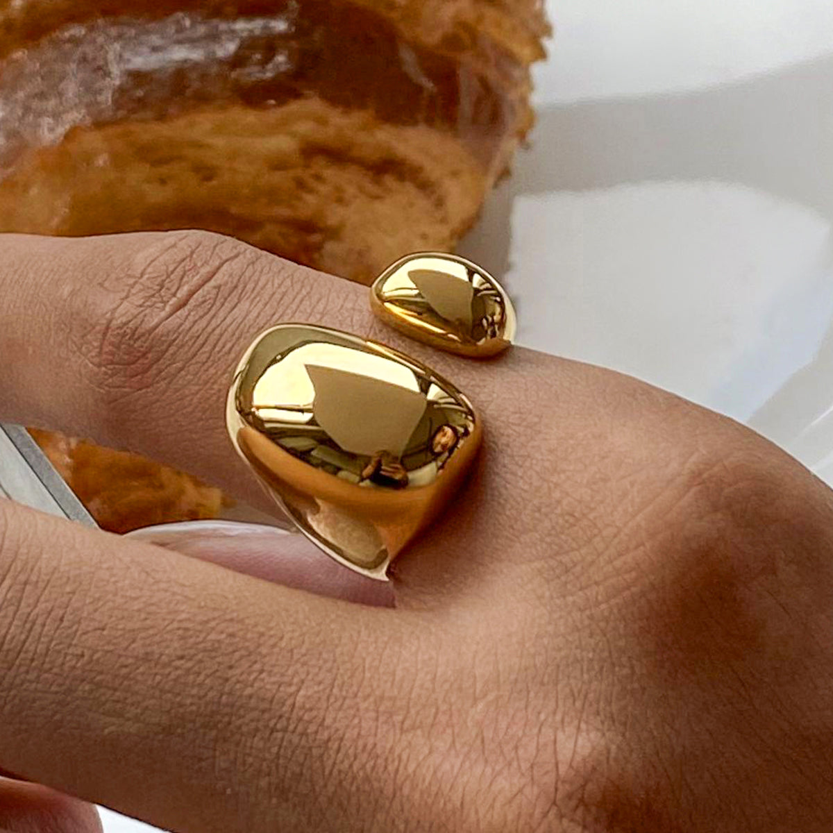 Pebble ring - Gold